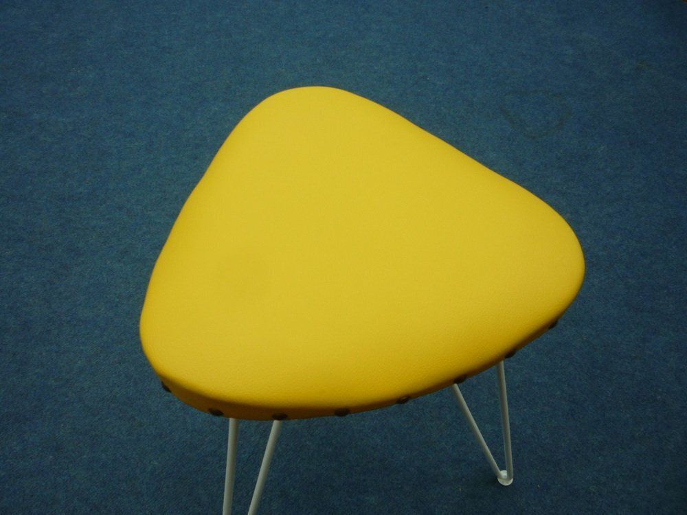 photo furniture Hand Crafted Metal And Skai Stools From Rohde Berlin, 1950s, Set Of 6