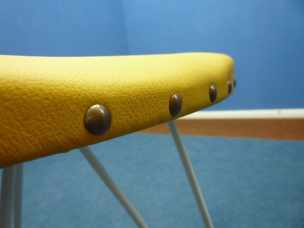 photo for sale Hand Crafted Metal And Skai Stools From Rohde Berlin, 1950s, Set Of 6