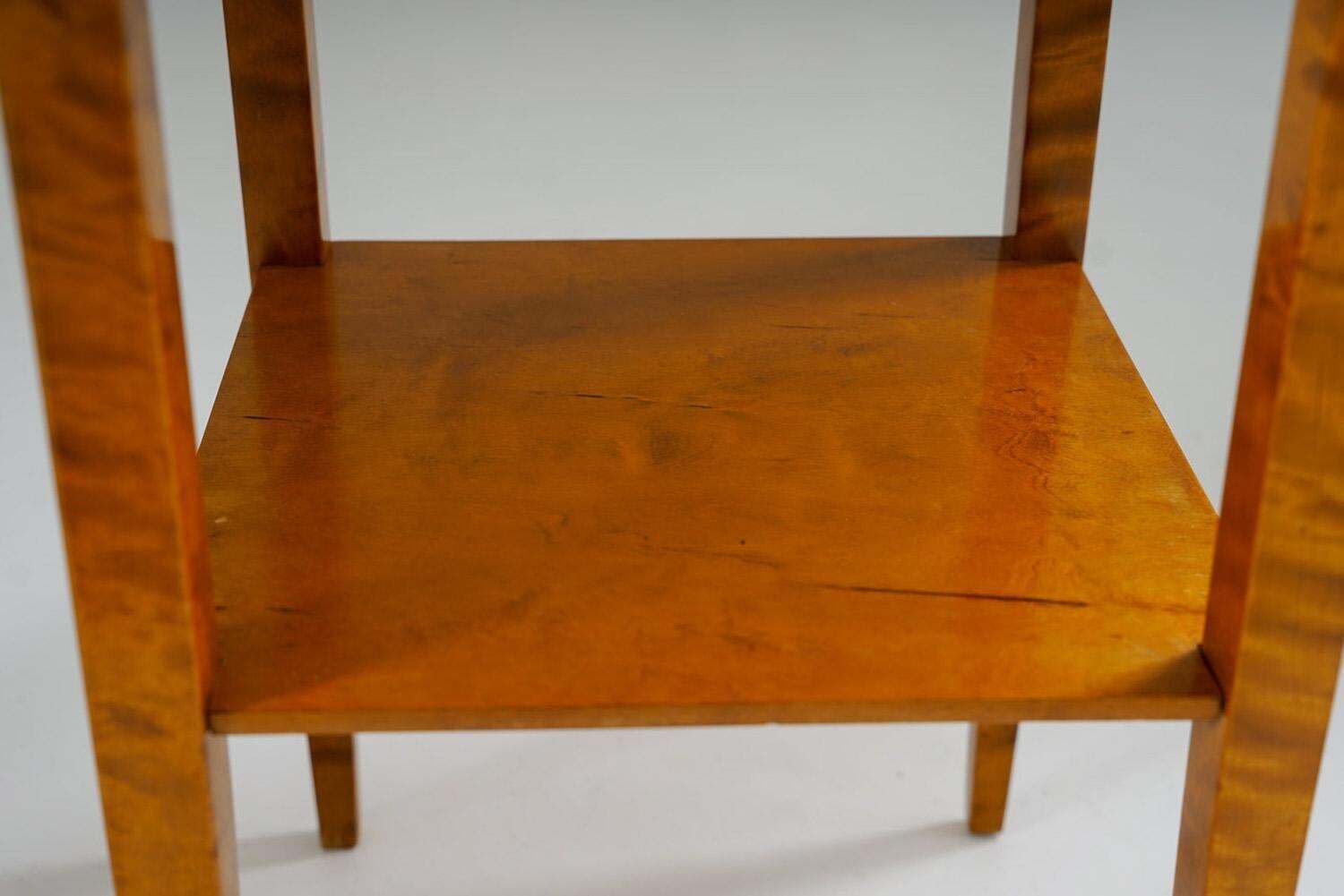 Pair Of Swedish Birch And Marble Bedside Tables photo Furniture