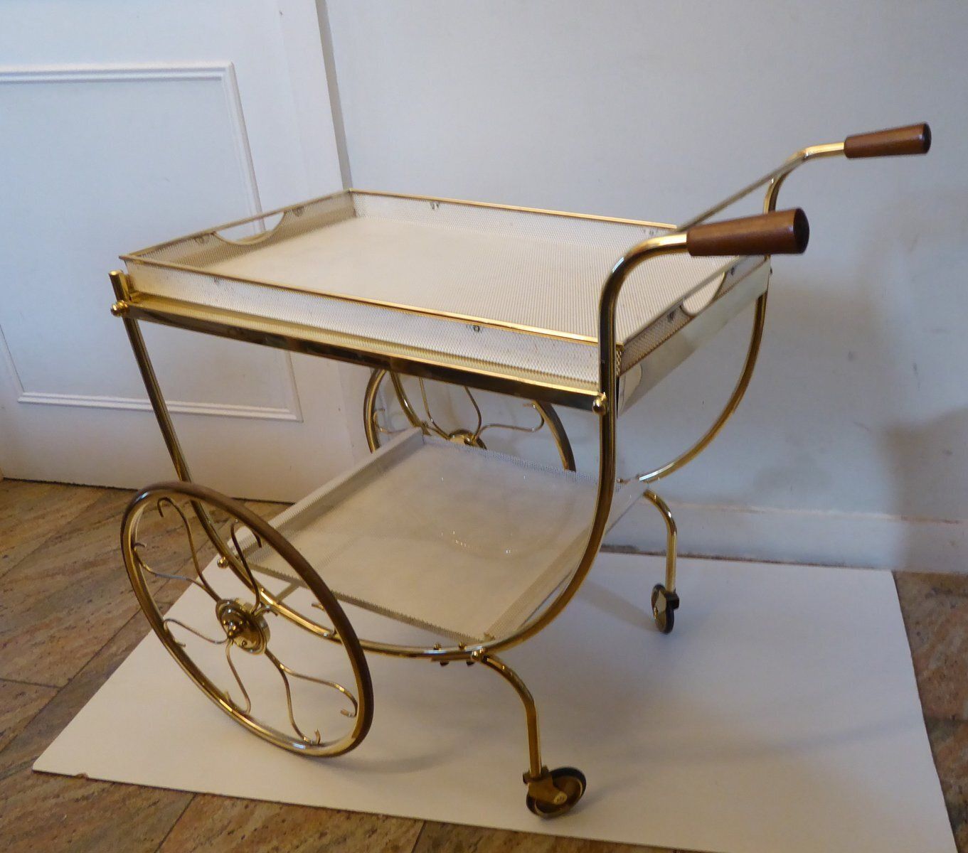photo furniture Swedish Brass Serving Cart By Josef Frank For Svenskt Tenn