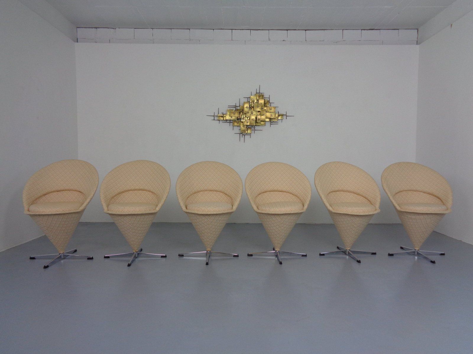 Early Cone Chairs By Verner Panton For Plus Linje, Denmark, 1950s, Set Of 6 photo furniture