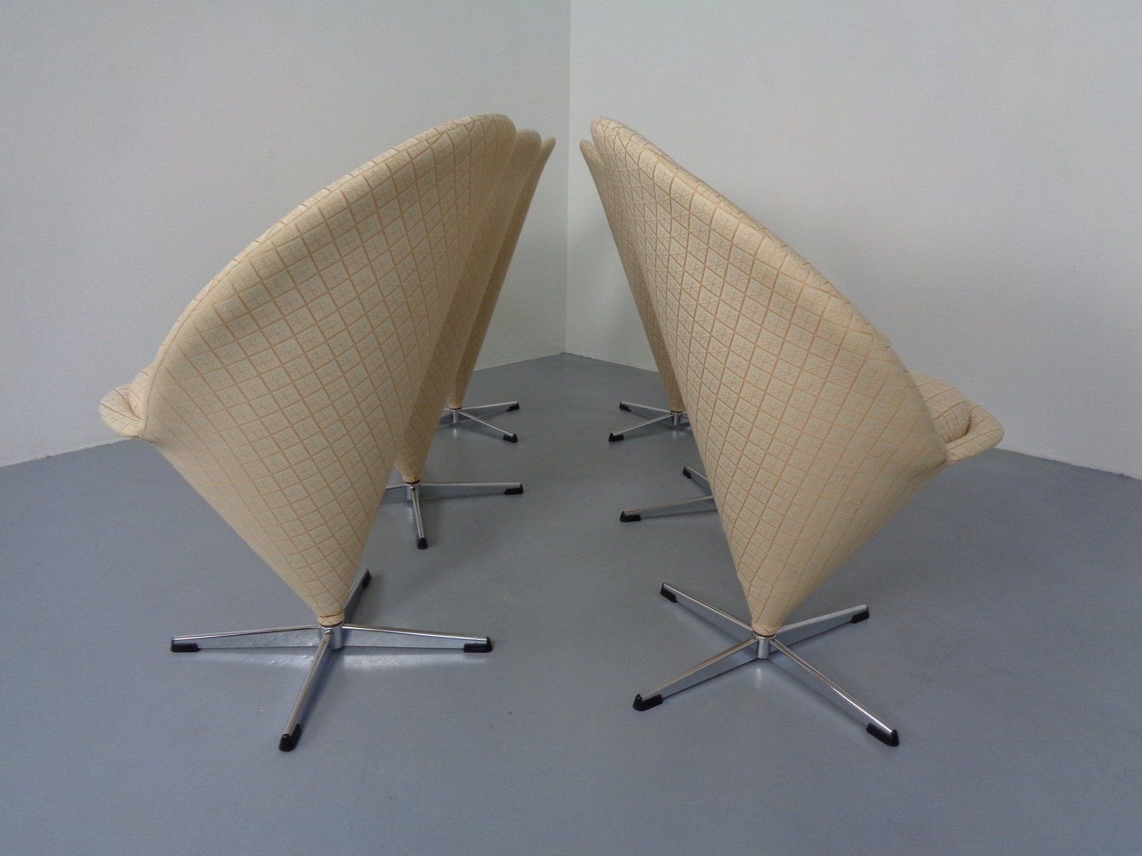 5898.0 Early Cone Chairs By Verner Panton For Plus Linje, Denmark, 1950s, Set Of 6 photo