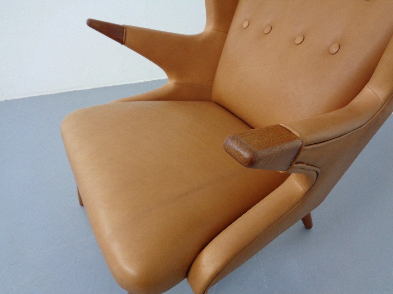 photo vintage Teak And Leather Armchair By Svend Skipper For Skippers Møbler, Denmark, 1960s