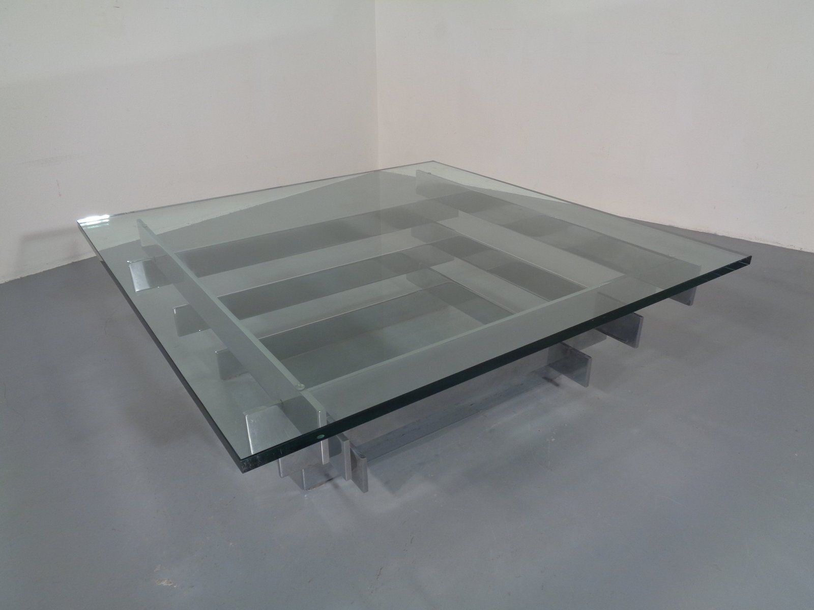 Sculptural Chrome Coffee Table By David Hicks, Italy, 1960s photo furniture