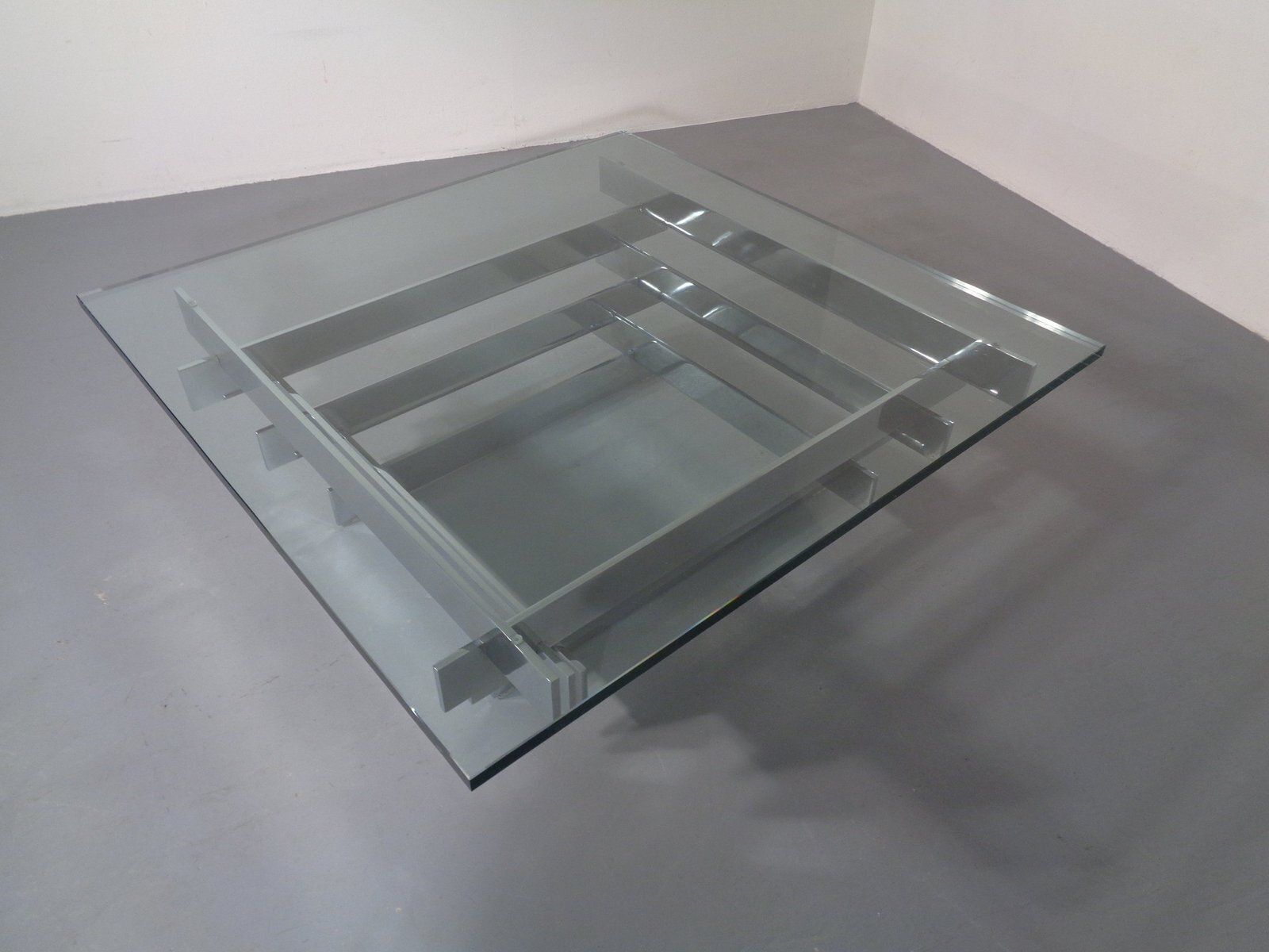 Sculptural Chrome Coffee Table By David Hicks, Italy, 1960s photo for sale
