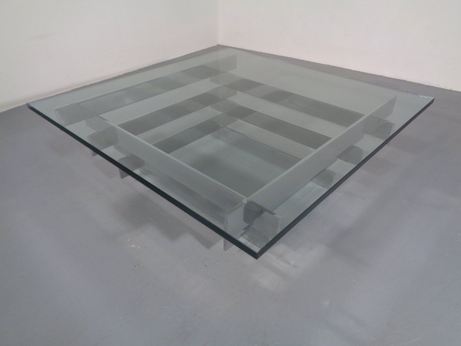 photo for sale Sculptural Chrome Coffee Table By David Hicks, Italy, 1960s