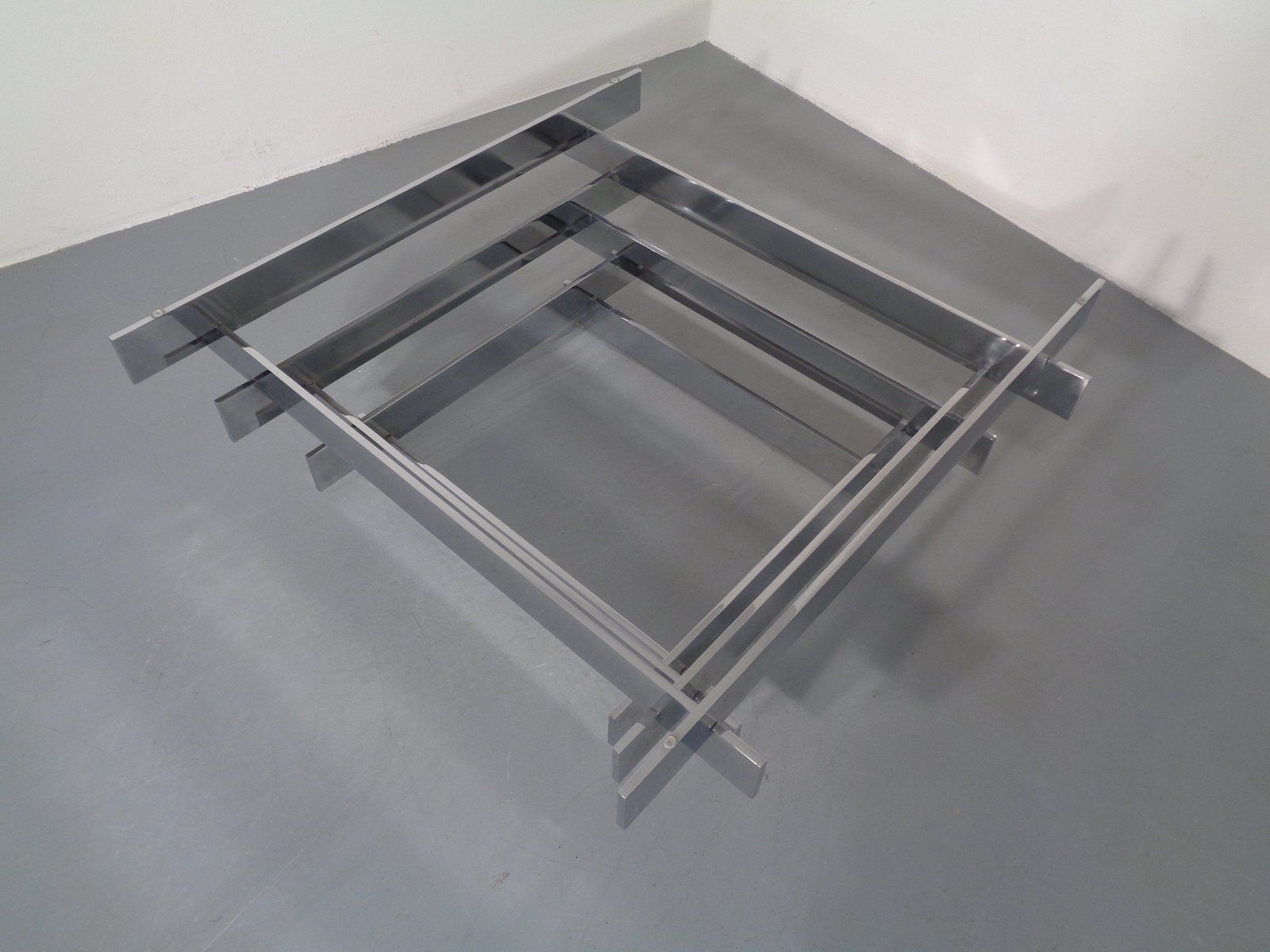 1431.0 Sculptural Chrome Coffee Table By David Hicks, Italy, 1960s photo