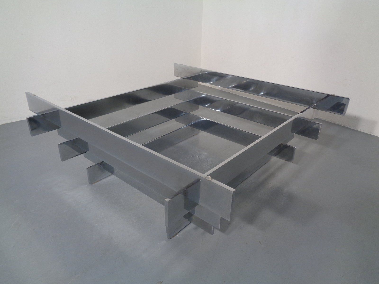 photo vinterior Sculptural Chrome Coffee Table By David Hicks, Italy, 1960s