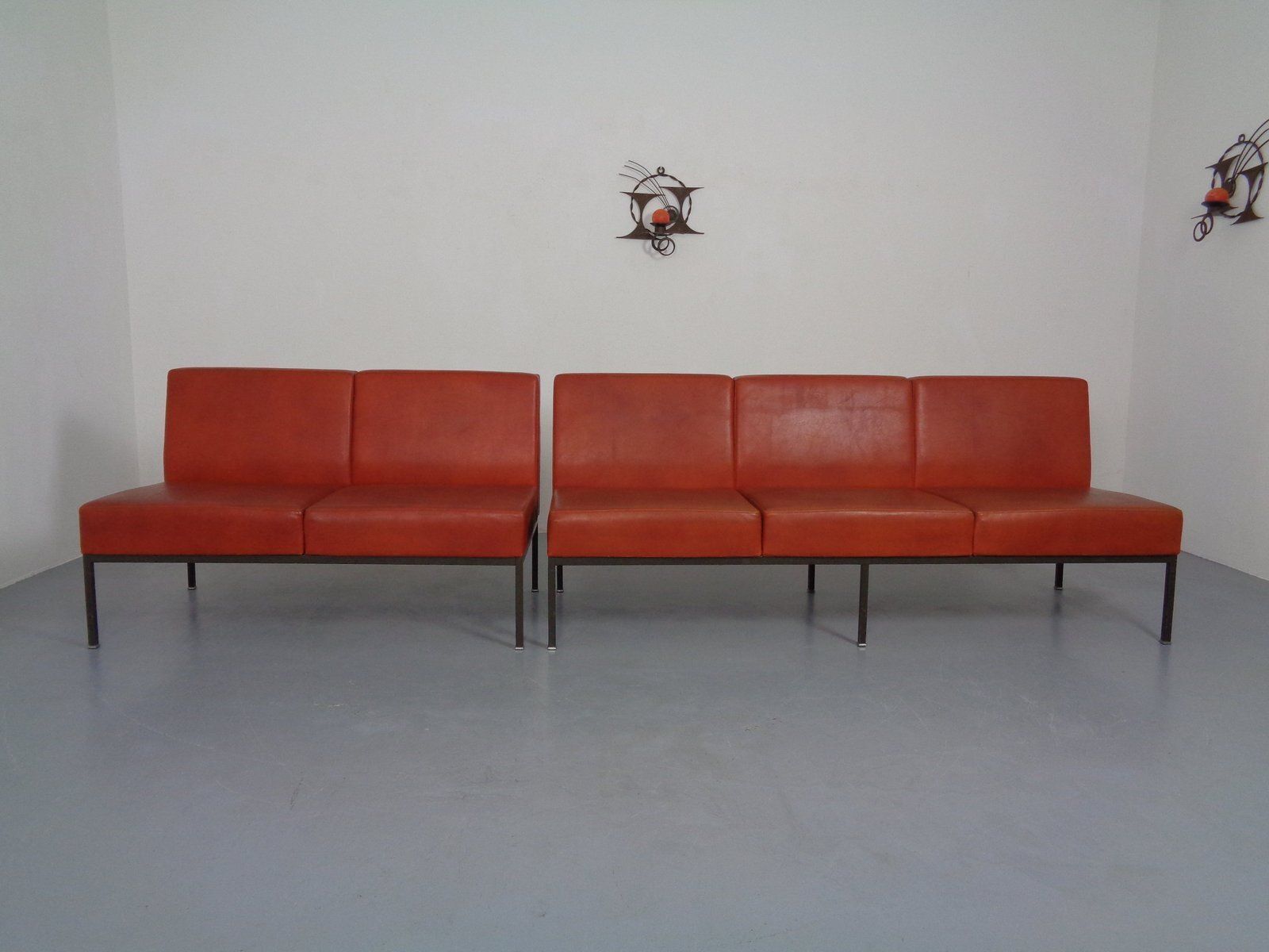 Minimalist 2 Seater And 3 Seater Bench, Germany, 1960s, Set Of 2 photo furniture