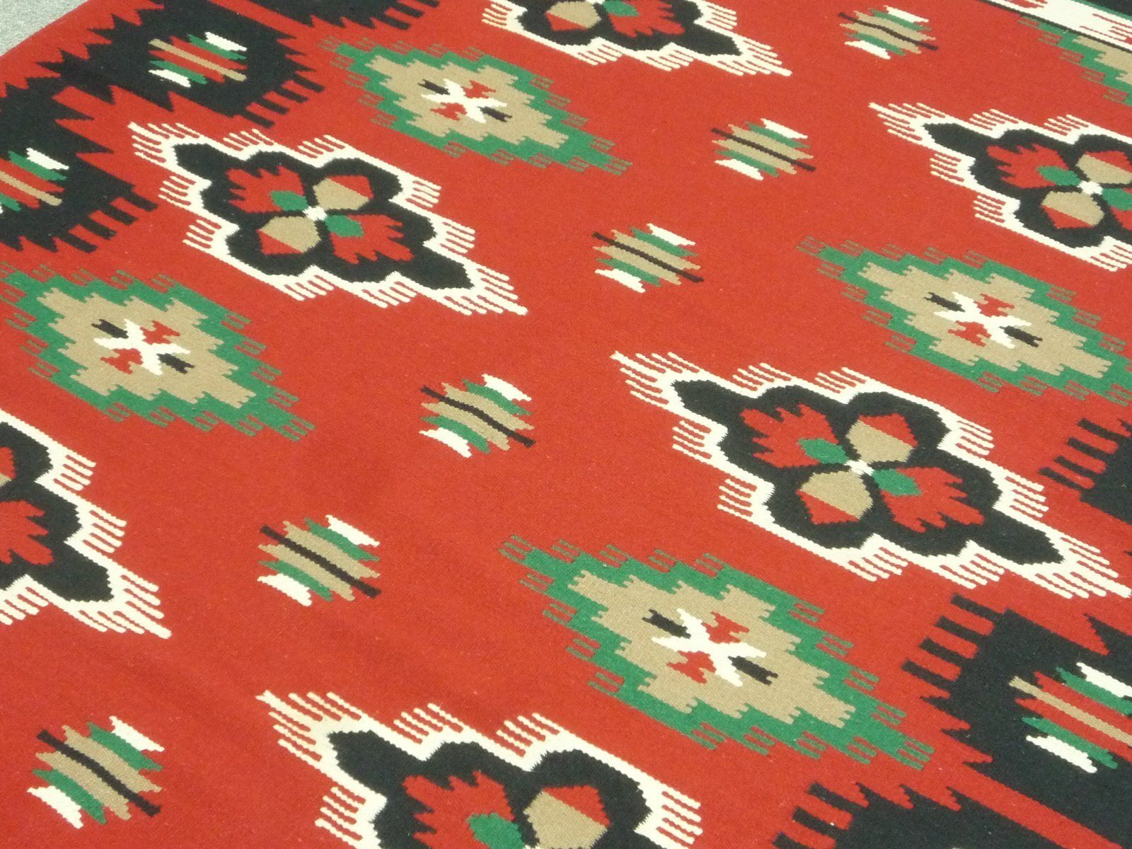Geometric Kelim Rug, 1960s photo Textiles