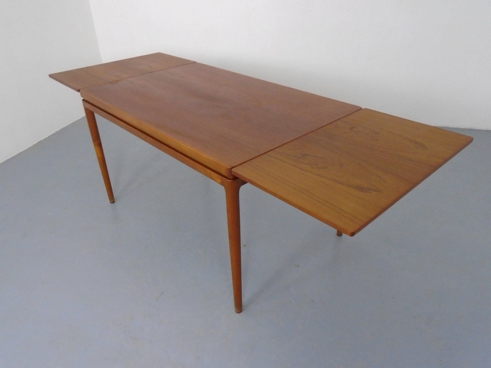 Extendable Teak Dining Table By Johannes Andersen For Christian Linneberg, Denmark, 1960s photo Furniture