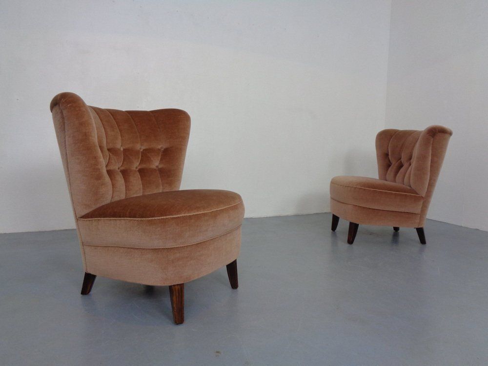 Mohair Club Chairs From Adolf Wrenger, Germany, 1950s, Set Of 2 photo 3903.0