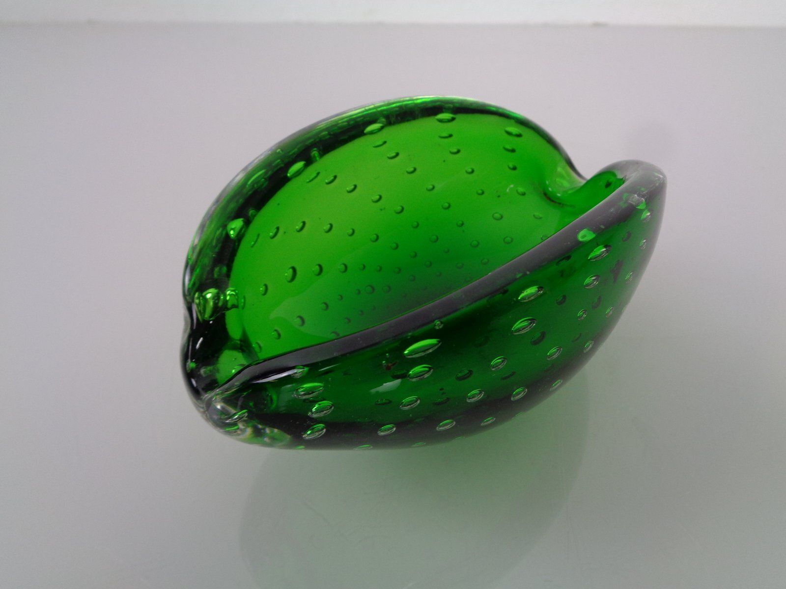 Green Sommerso Murano Glass Ashtray, Italy, 1960s photo for sale
