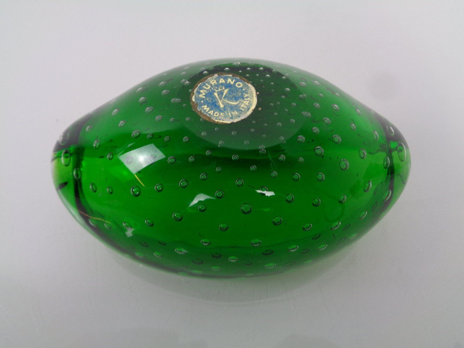 photo vinterior Green Sommerso Murano Glass Ashtray, Italy, 1960s