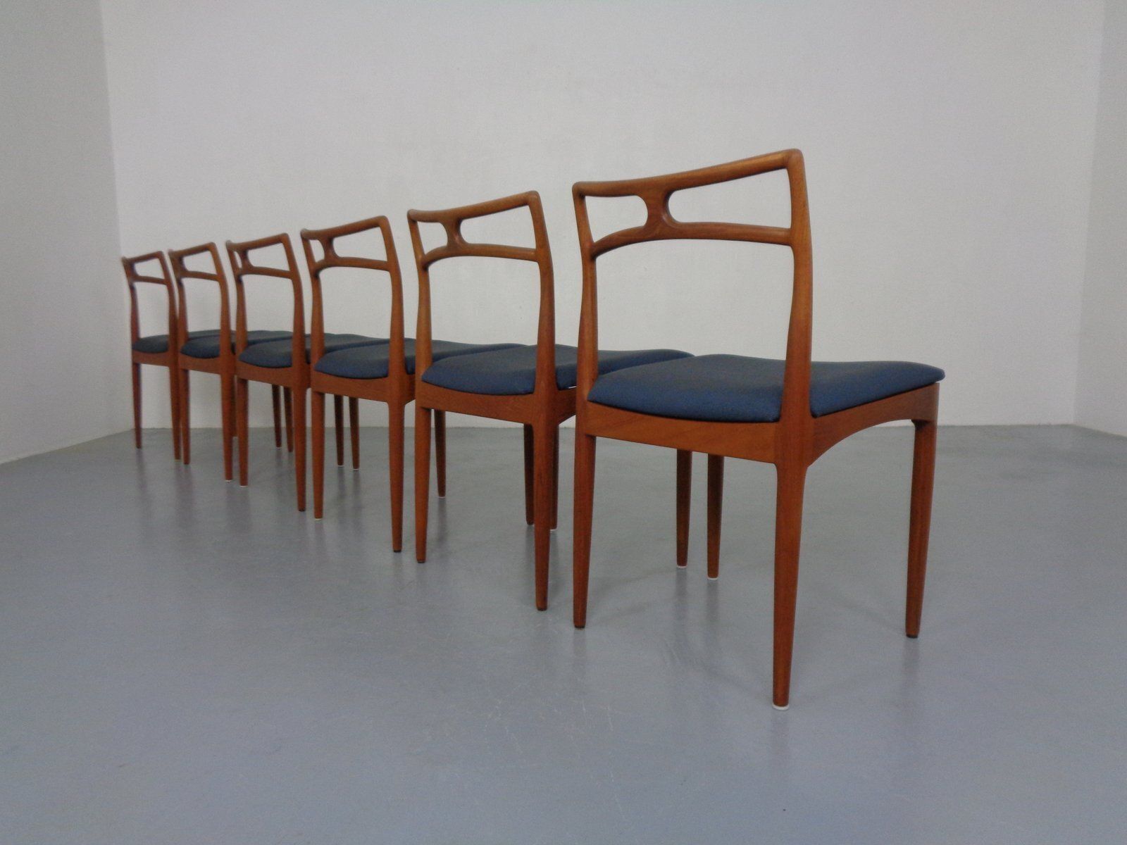 3339.0 Model 94 Teak & Kvadrat Hallingdal Dining Chairs By Johannes Andersen For Christian Linneberg, Denmark, 1960s, Set Of 6 photo