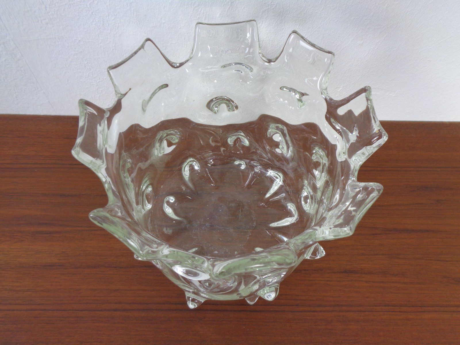 Large Murano Mugnoni Series Glass Vase Attributed To Ercole Barovier, Italy, 1940s photo buy
