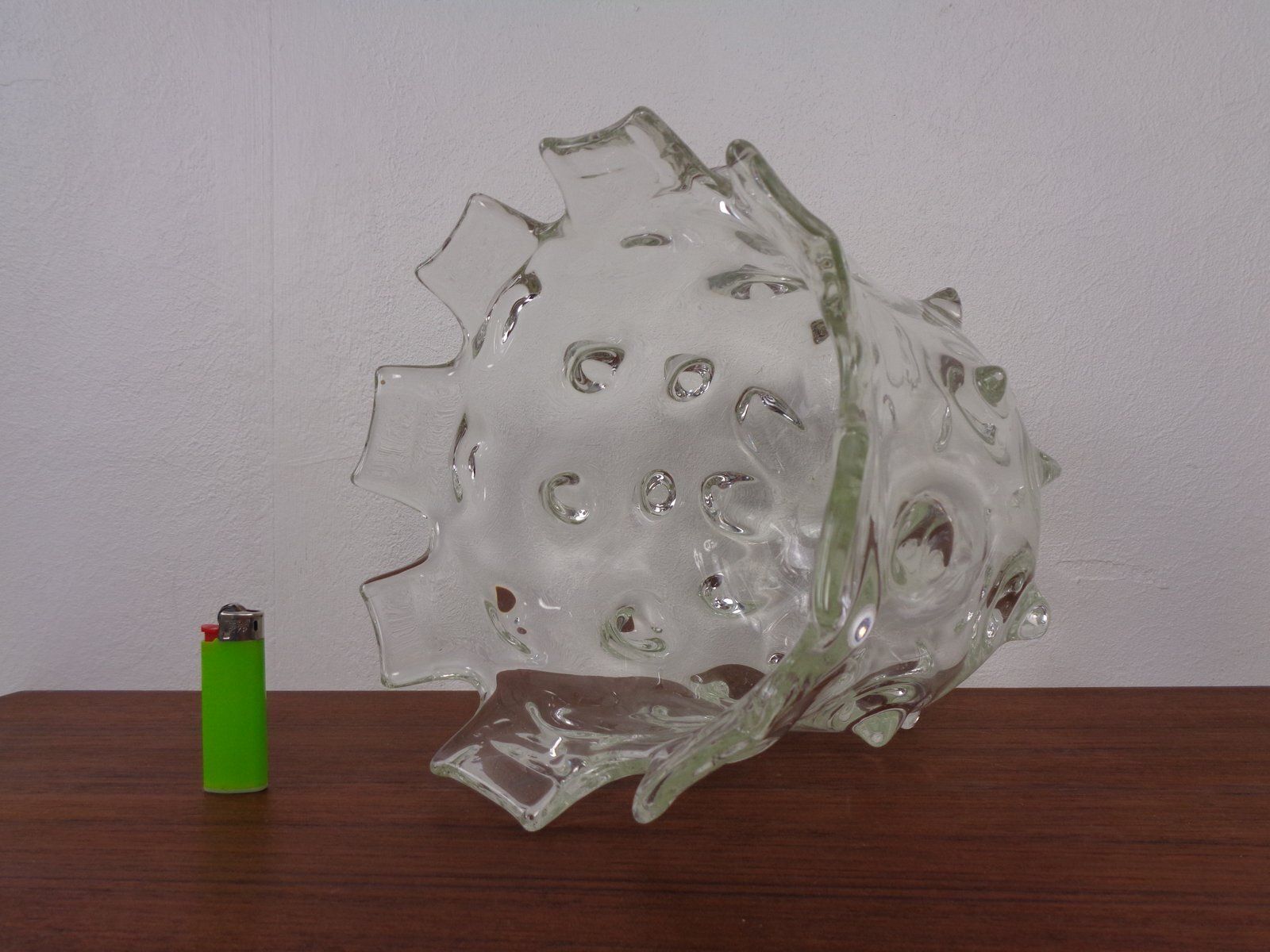 photo buy Large Murano Mugnoni Series Glass Vase Attributed To Ercole Barovier, Italy, 1940s