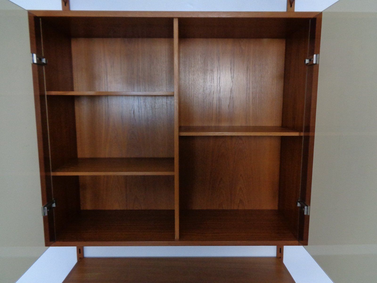 1301.0 Teak Wall Unit By Kai Kristiansen For Feldballes Furniture Factory, Denmark, 1960s, Set Of 7 photo