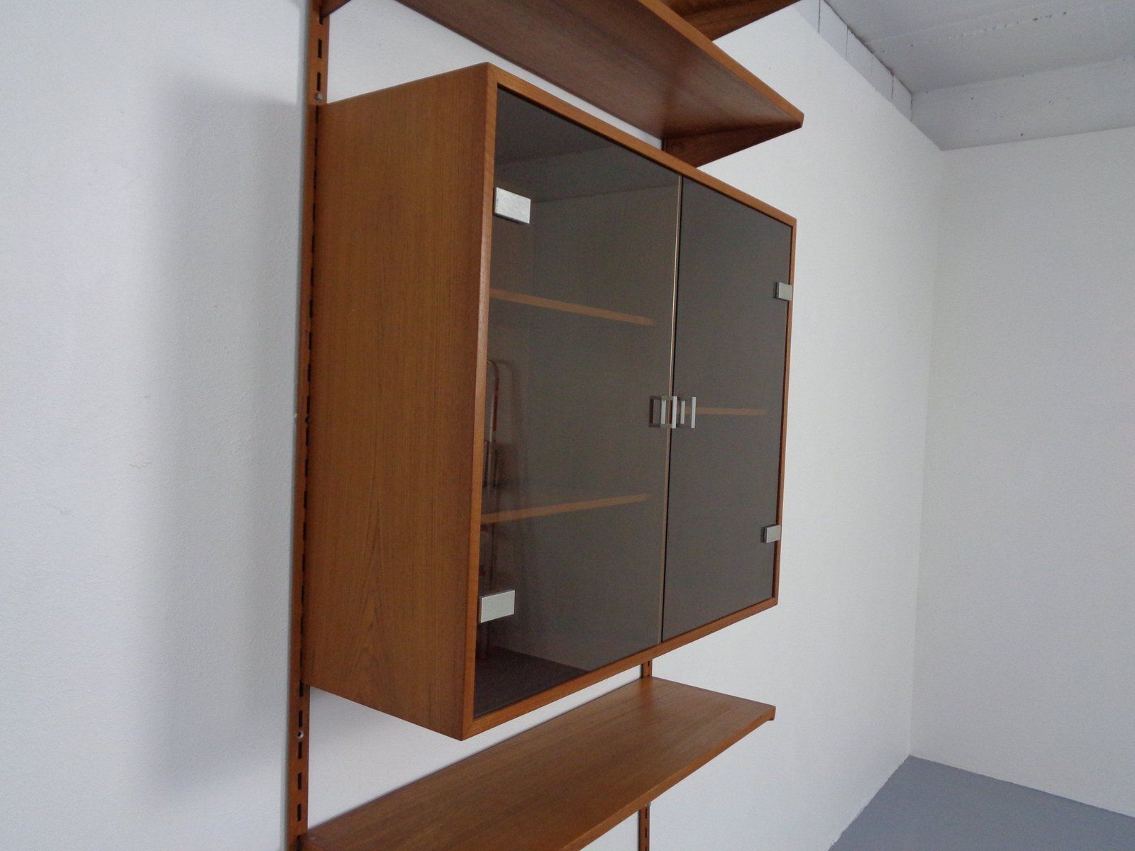 photo vinterior Teak Wall Unit By Kai Kristiansen For Feldballes Furniture Factory, Denmark, 1960s, Set Of 7