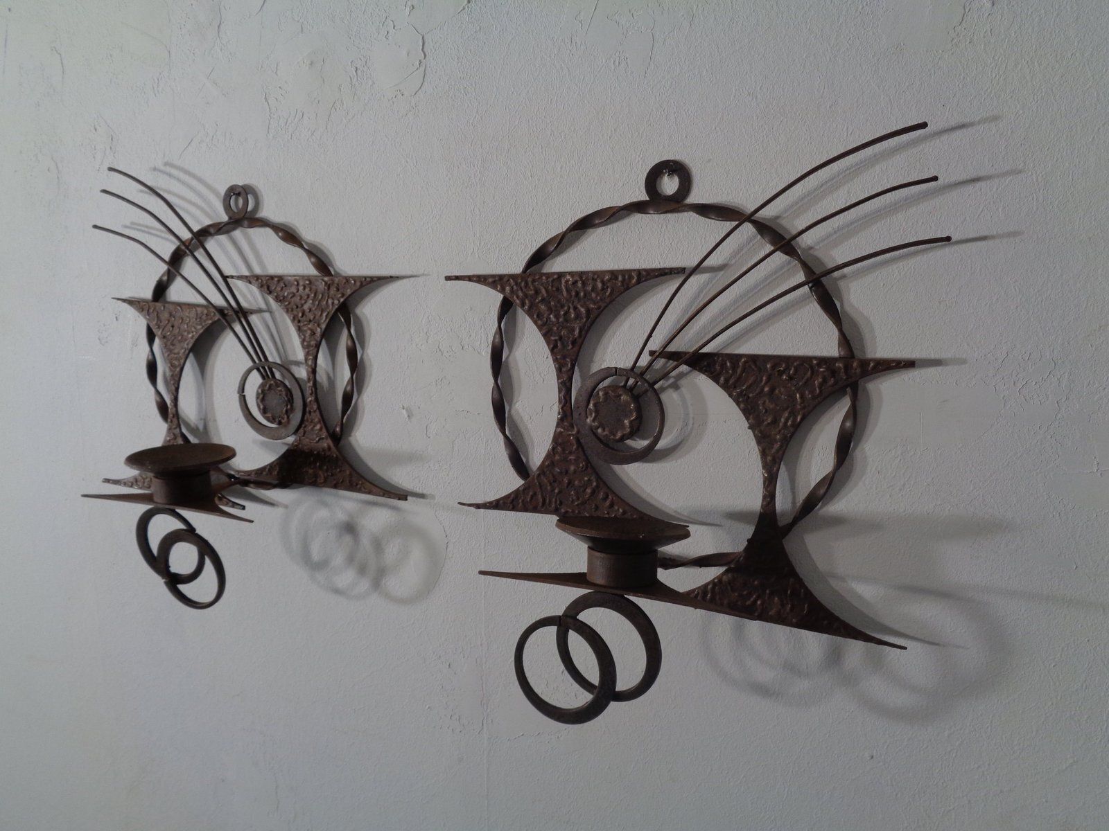 Brutalist Iron Candleholders By Henrik Horst, Denmark, 1960s, Set Of 2 photo Home Decor