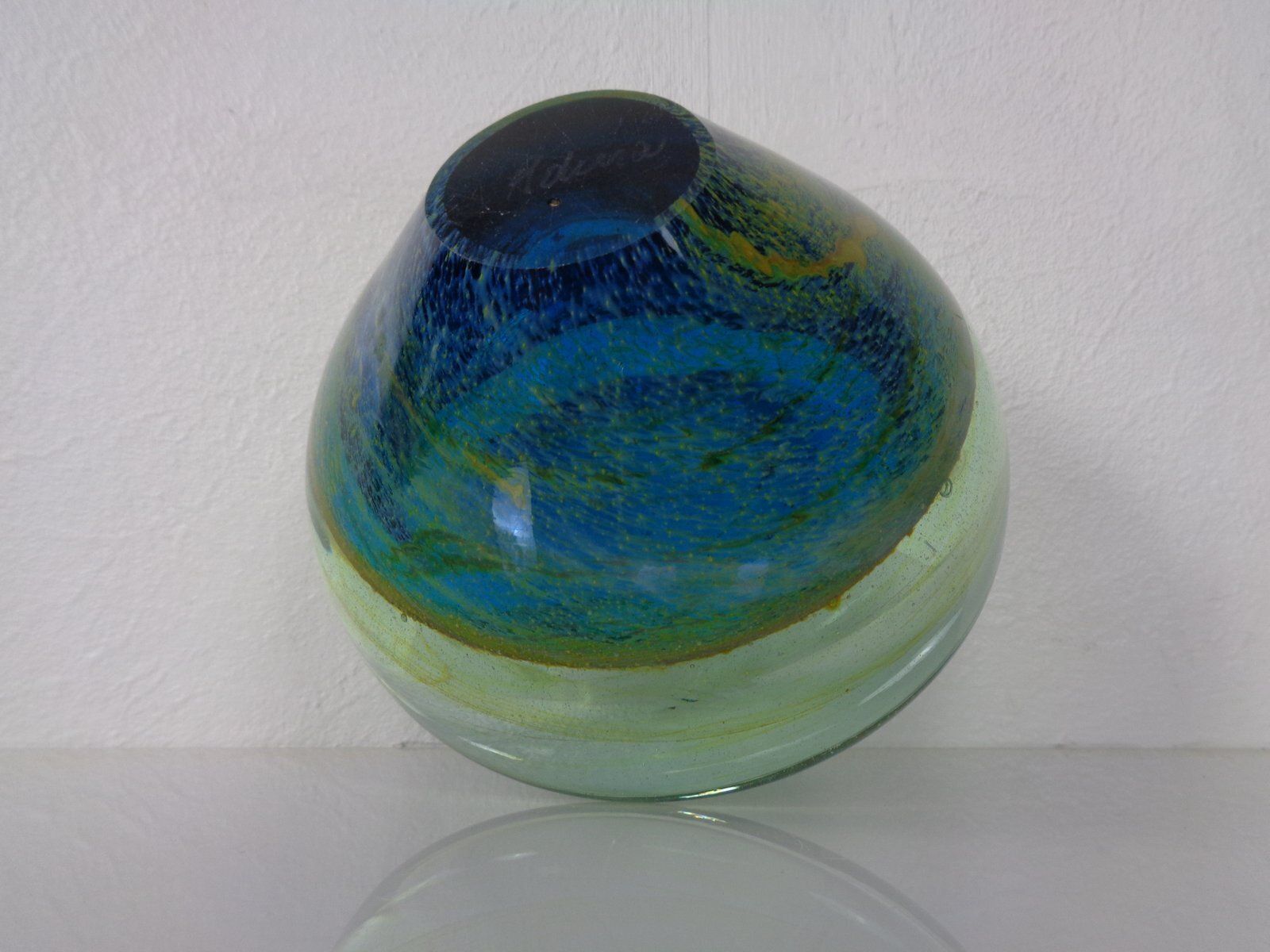 Home Decor Maltese Glass Ashtray From Mdina, 1960s photo
