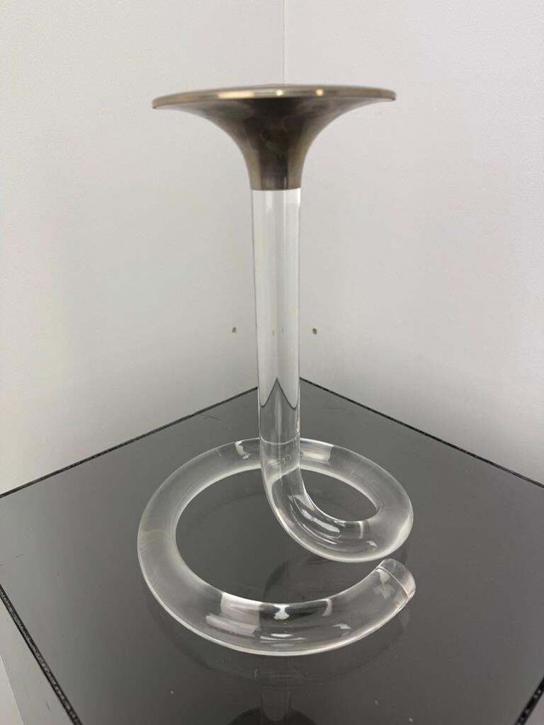 Dorothy Thorpe Style Lucite Candle Stick Mid Century  France photo for sale