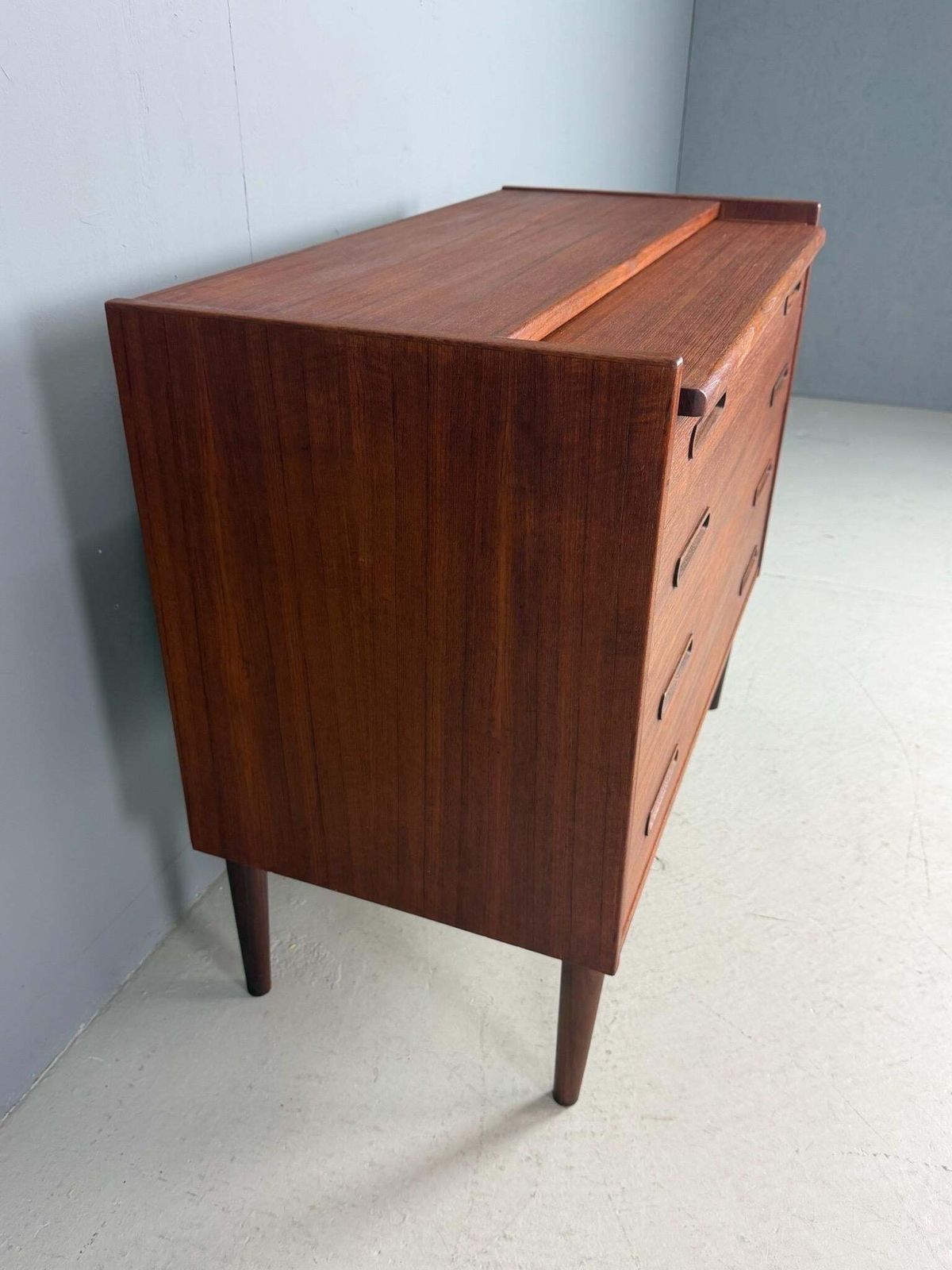 Furniture Mid Century Modern Teak Desk /Vanity Table/ Cabinet, 1960's, Denmark photo