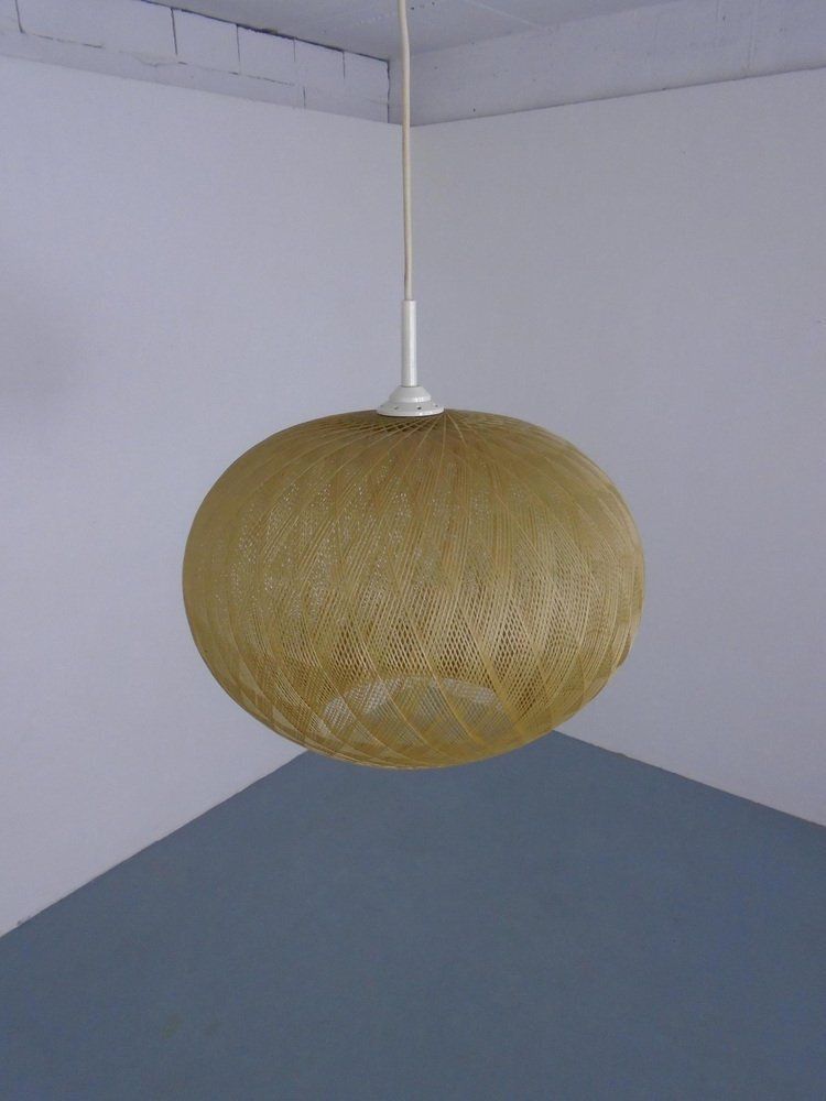 Spun Fiberglass Pendant Lamp, Germany, 1960s photo vintage