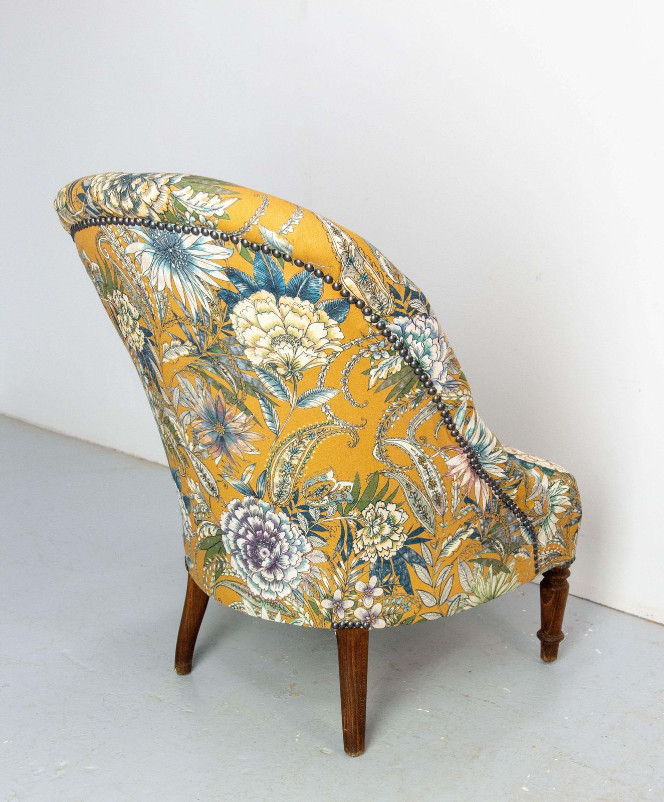Antique Armchairs Reupholsted Chauffeuse Napoleon III French Late 19th Centuty photo vinterior