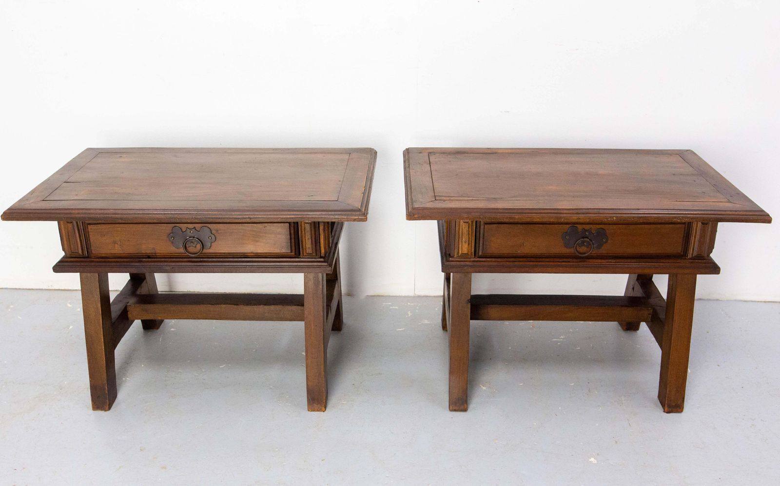 Pair Of Large Nightstands Side Cabinets Bedside Exotic Wood, Brazil Circa 1960 photo for sale