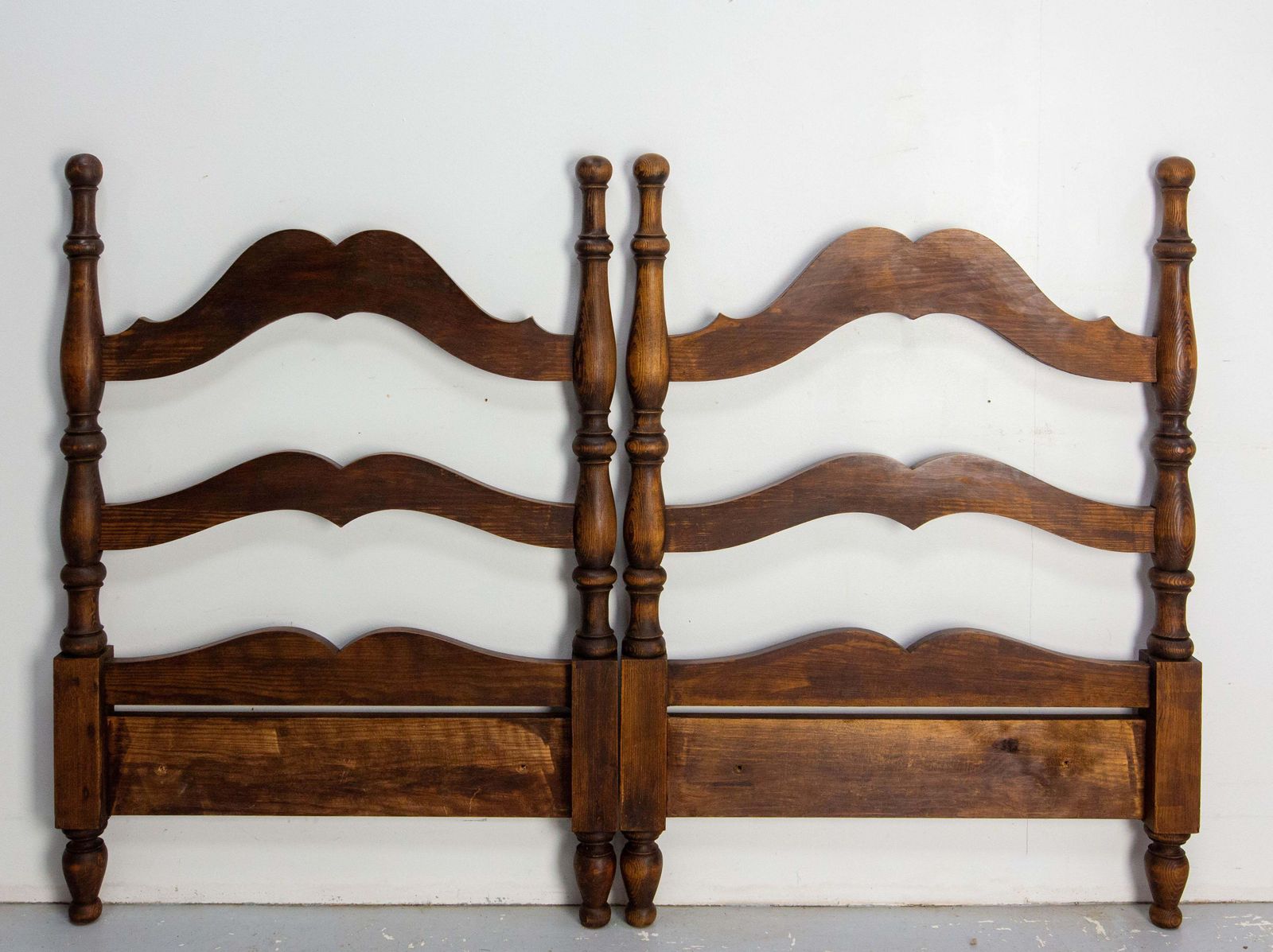 French Antique Fir Wood Headboard For Queen Size Bed Circa 1940 photo furniture