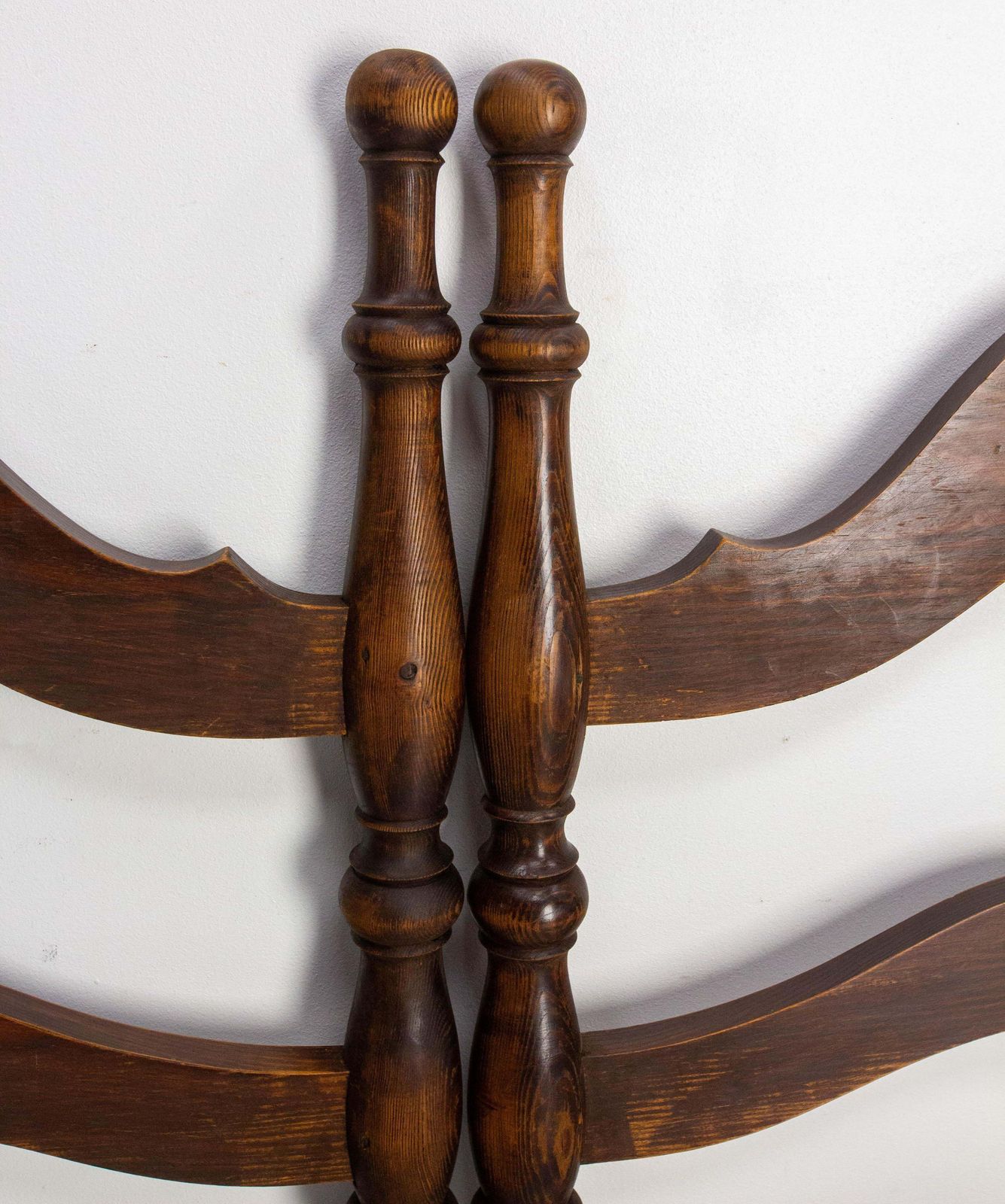 Furniture French Antique Fir Wood Headboard For Queen Size Bed Circa 1940 photo