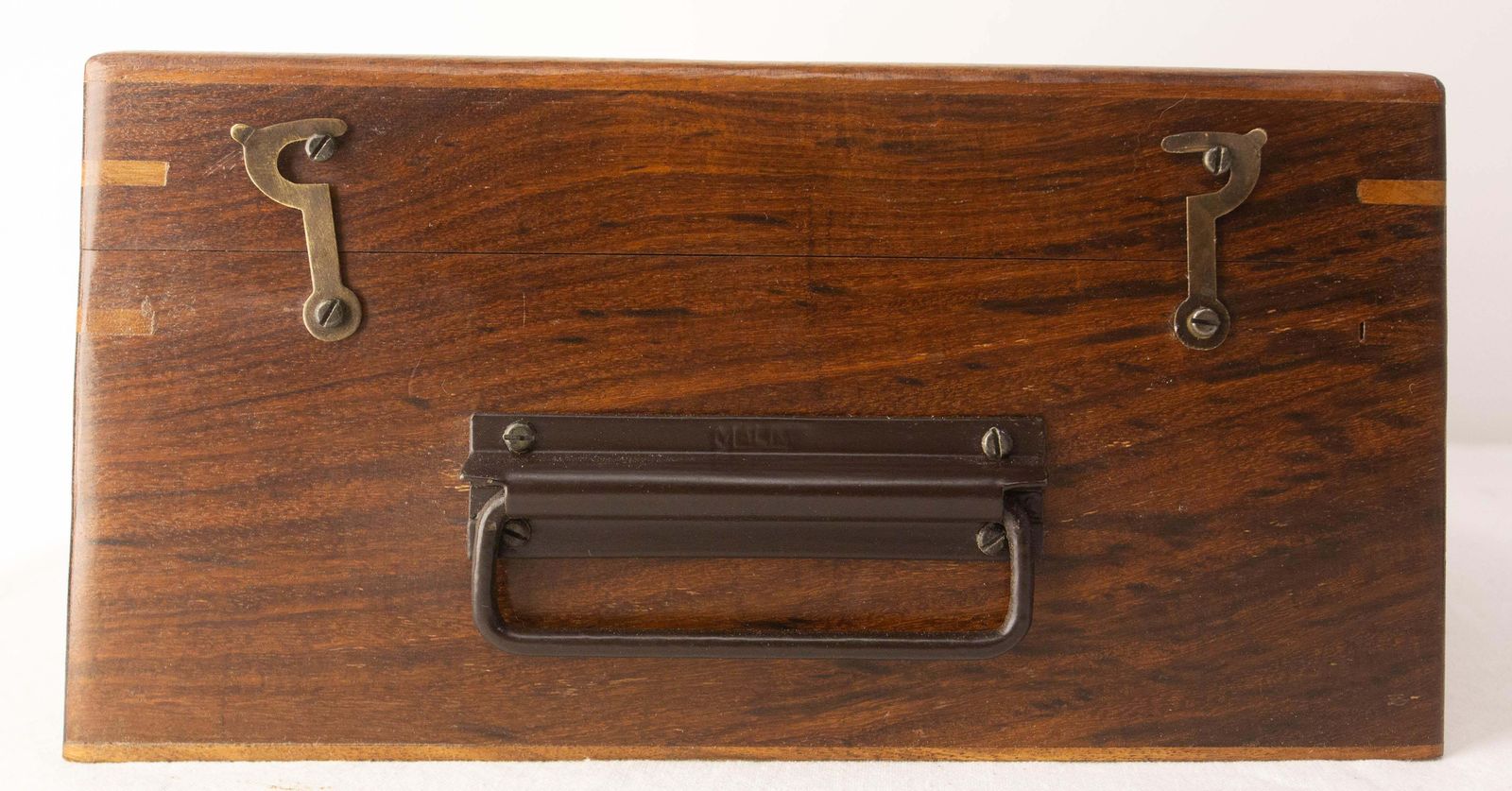photo vinterior English Antique Brass Sextant Walnut Box With Spare Parts Henry Barrow, C 1880