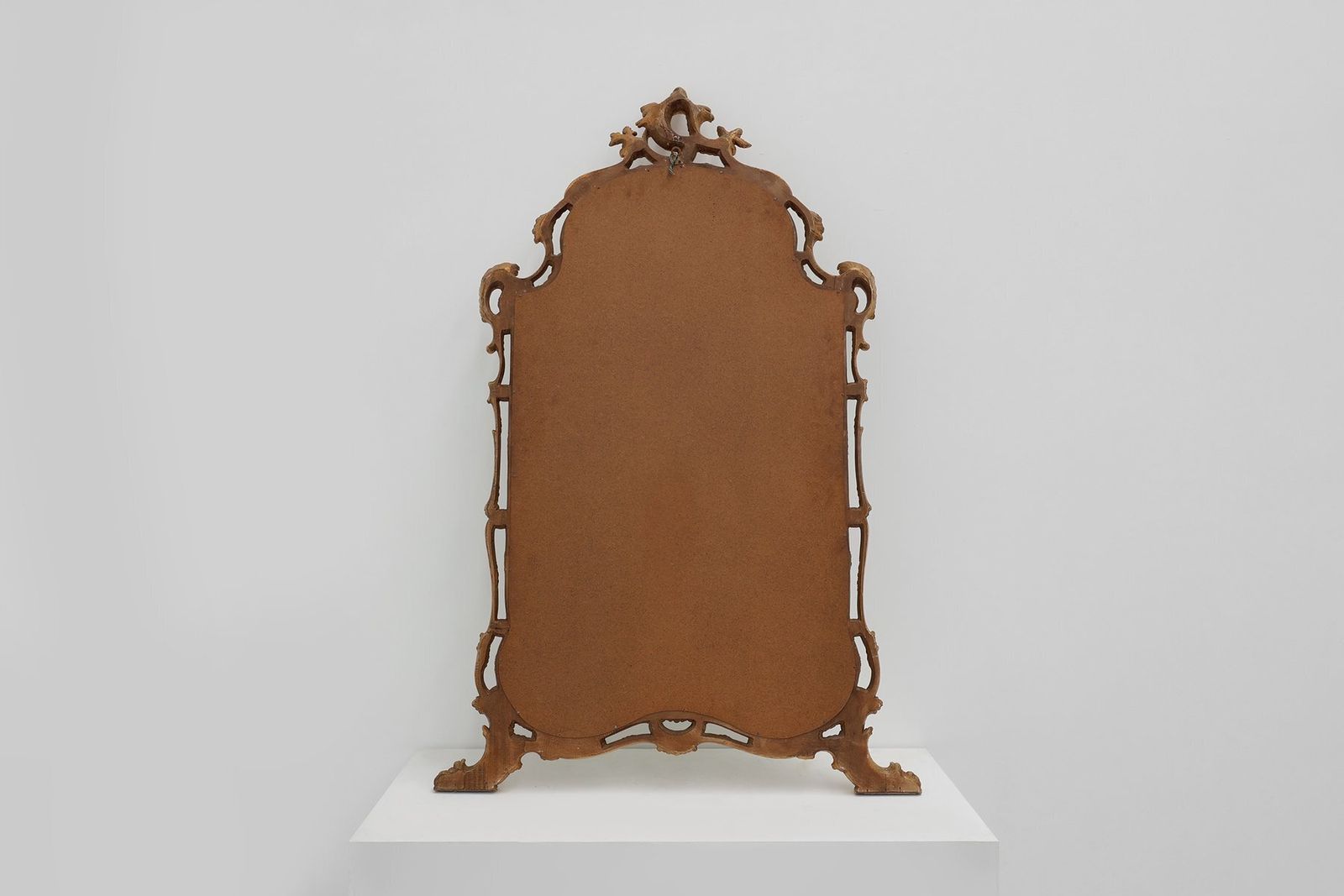 1874.0 Large 20th Century Louis XV Baroque Gilt Wooden Mirror, 1950s photo