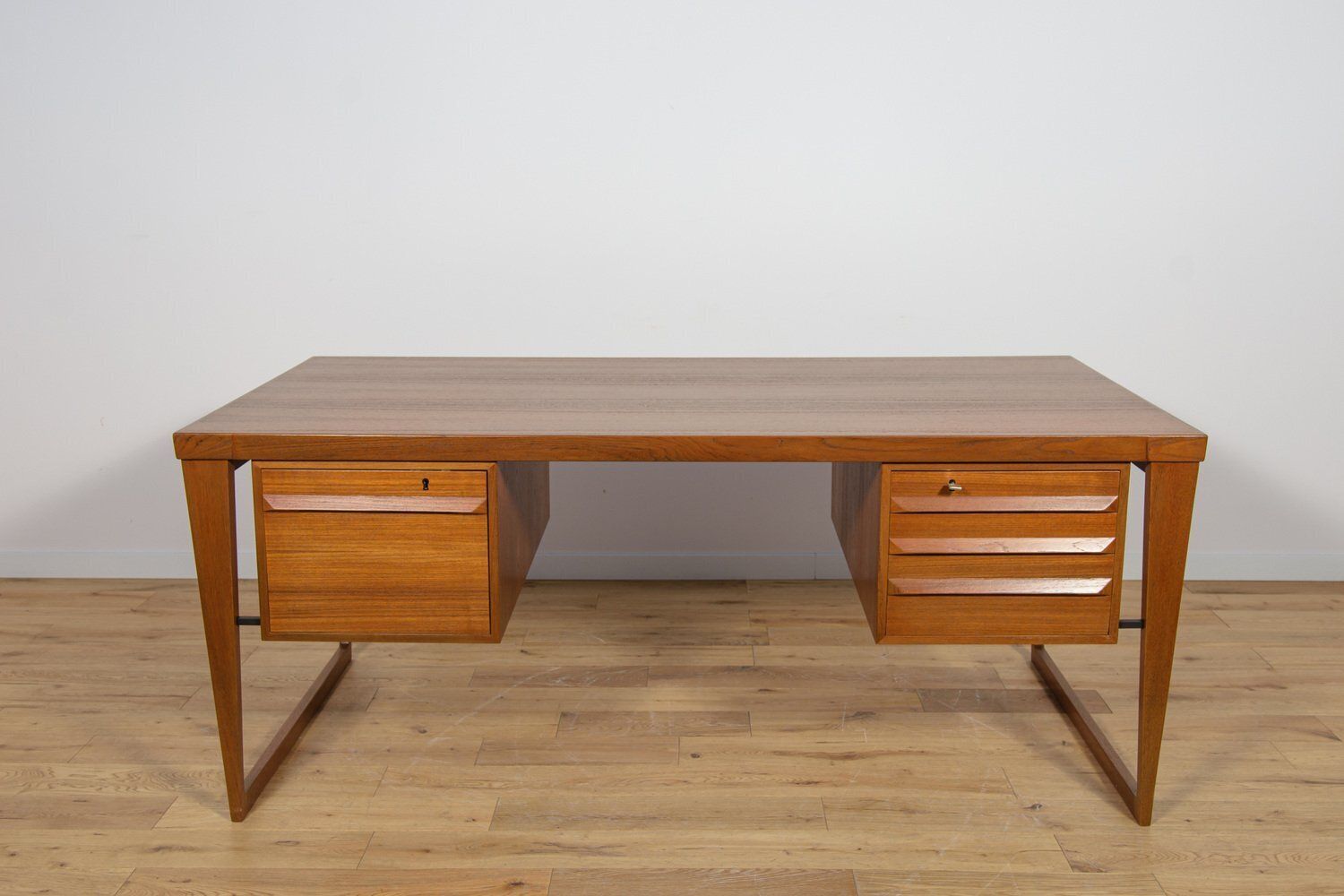 Model 70 Desk In Teak By Kai Kristiansen For Feldballes Møbelfabrik, 1960s photo for sale