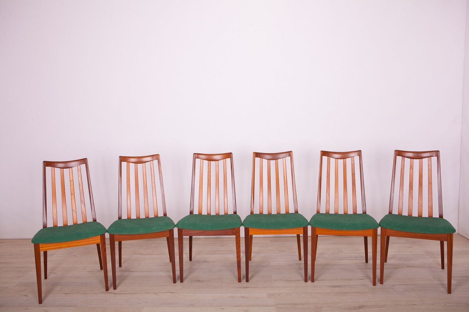 Fabric And Teak Dining Chairs By Leslie Dandy For G Plan, 1960s, Set Of 6 photo furniture