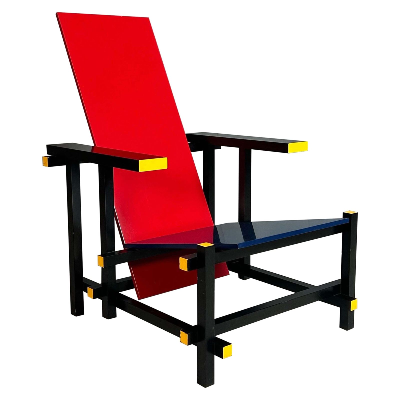Gerrit Rietveld Red And Blue Chair By Cassina
