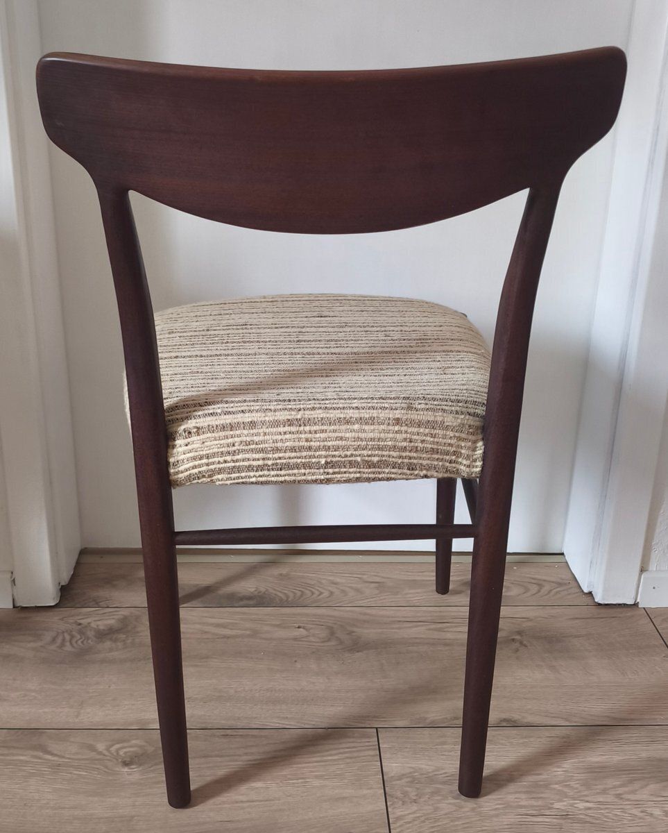 Mid Century Wooden Dining Chairs With Wool Upholstery From Lübke, 1960s, Set Of 4 photo furniture