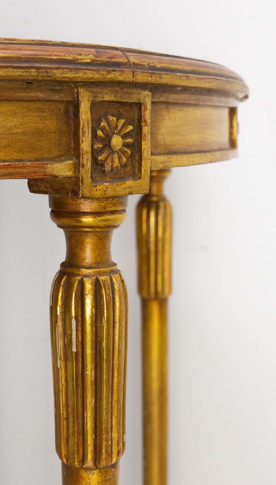 photo for sale French Painted Wood & Marble Top Sellette Louis XVI Style Circa 1960