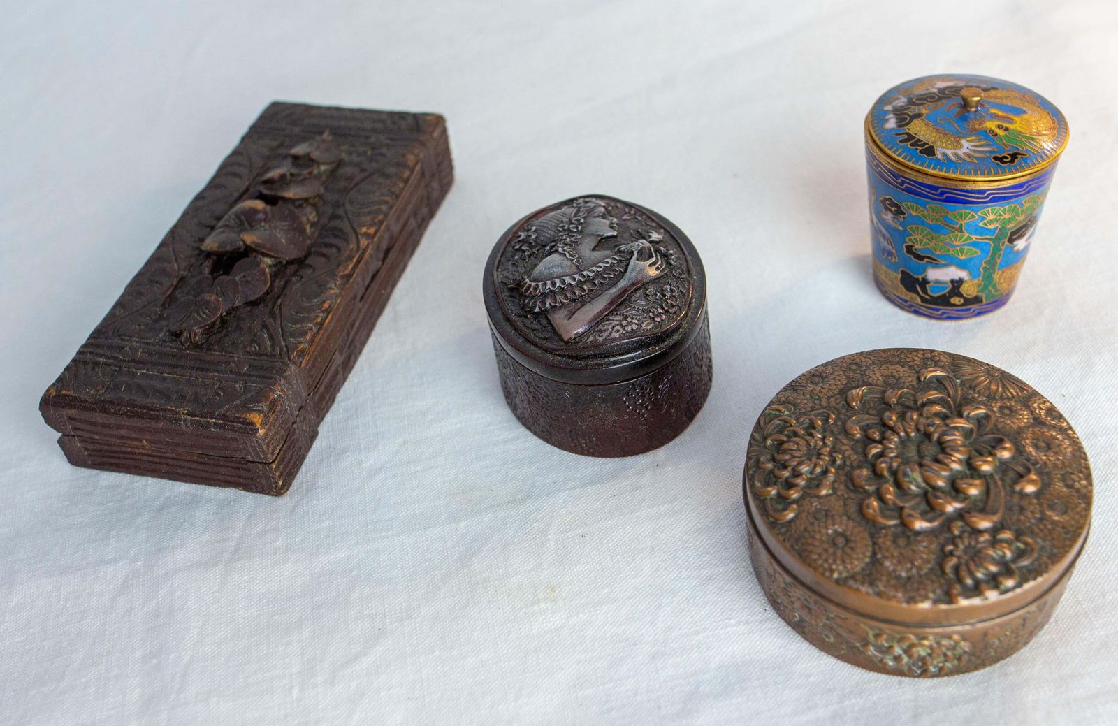 Set Of Four Small Boxes From A Collection, French & Chinese Before 1950 photo furniture