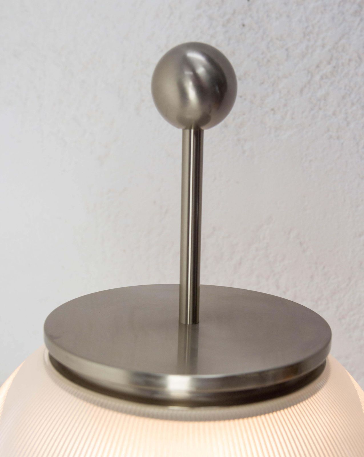 French Marble Chrome & Glass Table Alfa Lamp Sergio Mazza For Artemide C 1960 photo buy