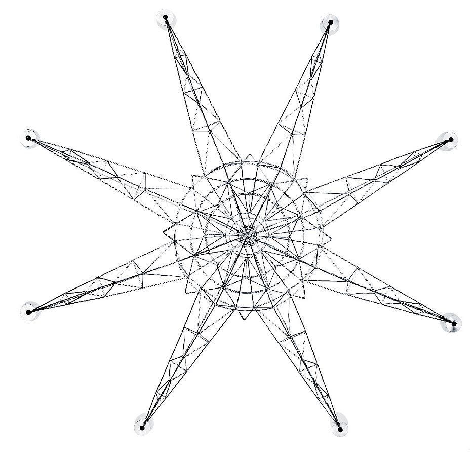 photo furniture Lightweight Vintage Chandelier By Tom Dixon 1995 For Foscarini, Italy