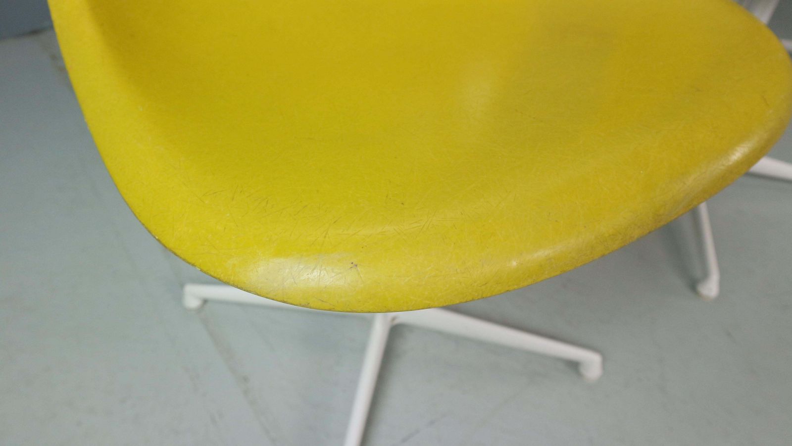 photo for sale Charles & Ray Eames Set Of 4 Yellow "La Fonda" Chairs For Herman Miller, 1960