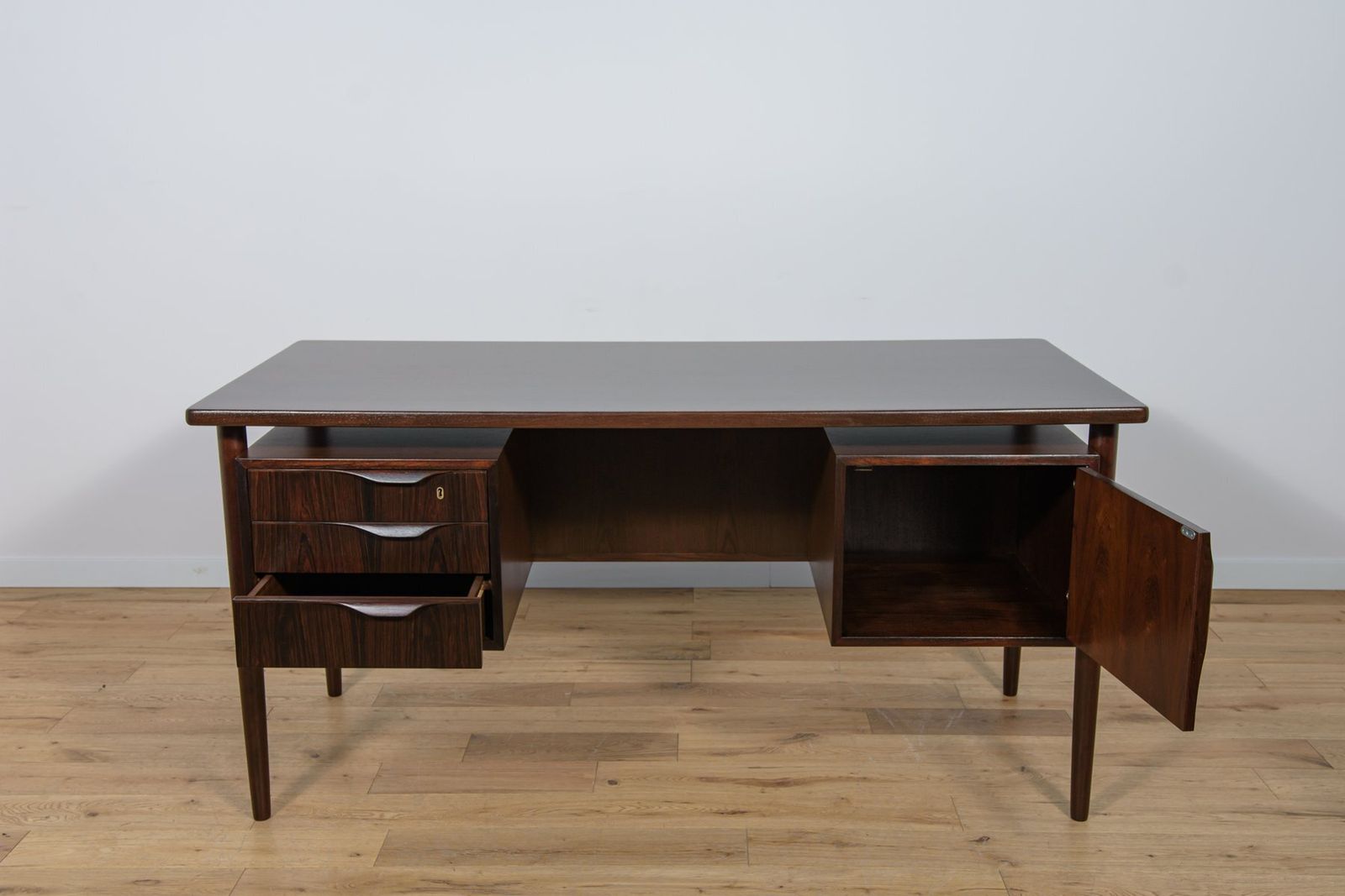 photo for sale Mid Century Freestanding Rosewood Desk, Denmark, 1960s