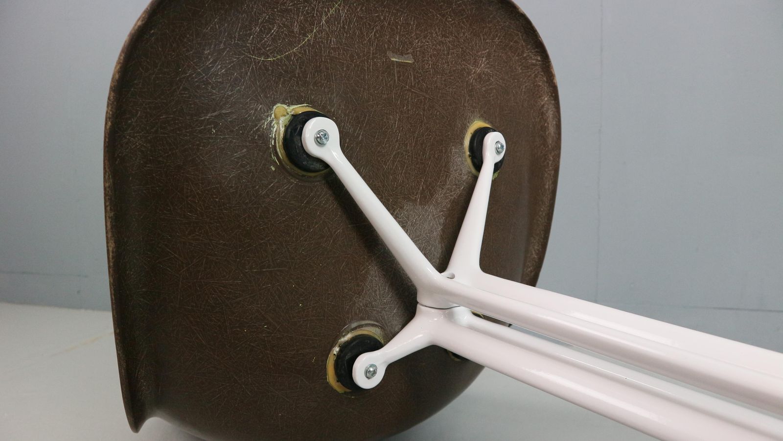 photo for sale Charles & Ray Eames "La Fonda" Brown Fiberglass Chairs For Herman Miller