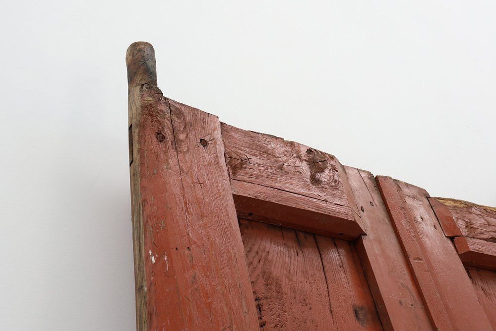 photo buy Large 17th Century Terracotta Lacquered Oak Monastery Doors, Portugal, Set Of 2