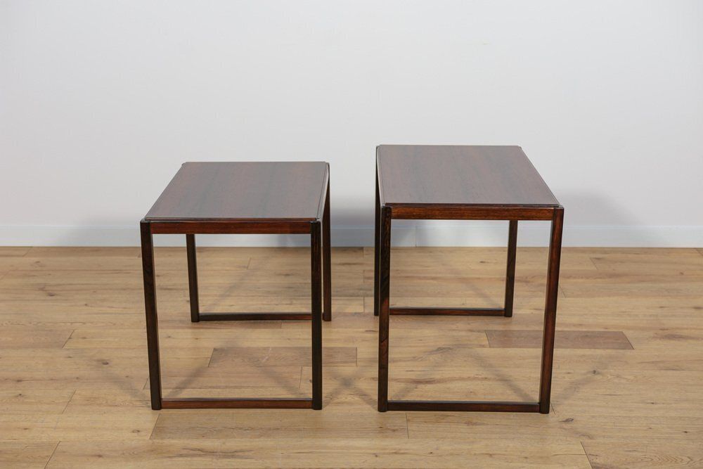 Mid Century Rosewood Nesting Tables, Sweden, 1960s, Set Of 2 photo for sale