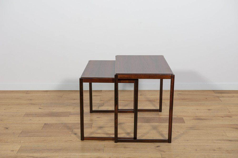 Mid Century Rosewood Nesting Tables, Sweden, 1960s, Set Of 2 photo Furniture
