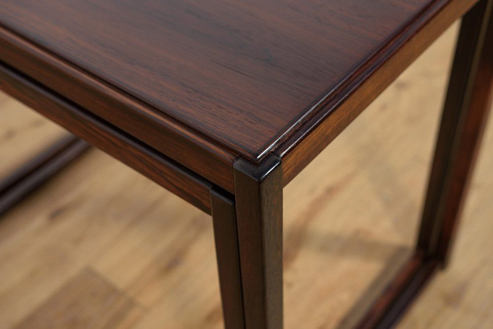 937.0 Mid Century Rosewood Nesting Tables, Sweden, 1960s, Set Of 2 photo
