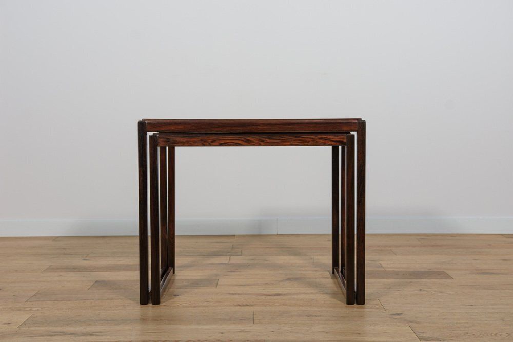 photo vintage Mid Century Rosewood Nesting Tables, Sweden, 1960s, Set Of 2
